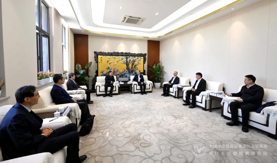 浙江大学校长马琰铭院士会见山东省委常委、组织部部长周立伟一行